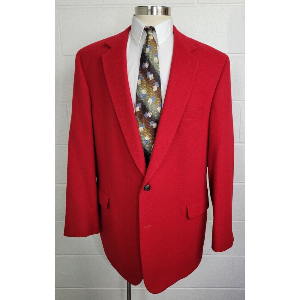 Jos A Bank Mens Red Camel Hair Sport Coat Jacket 50 XLG